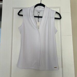 Calvin Klein V neck white blouse XS